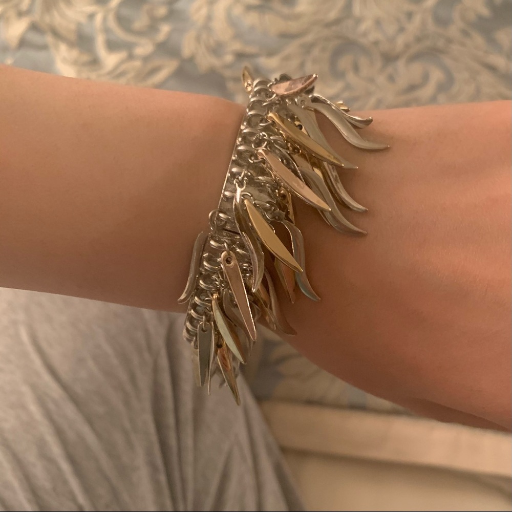 Thalia Sodi Silver and Gold Embellished Bracelet